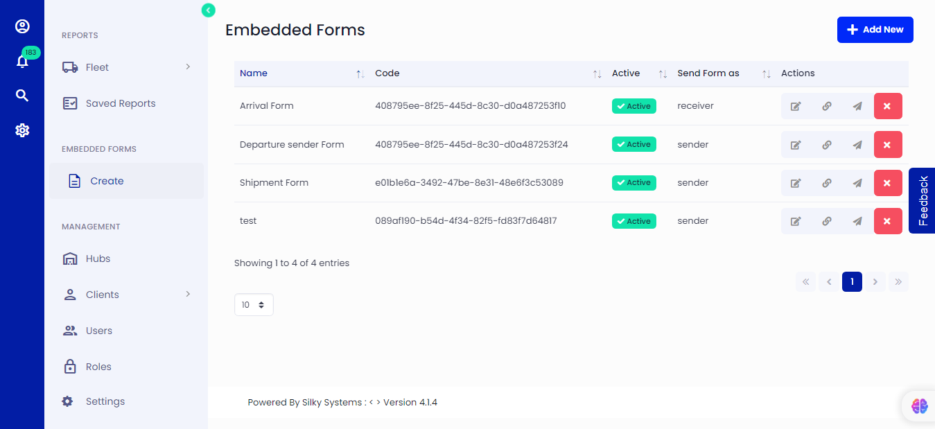 Embedded Form List