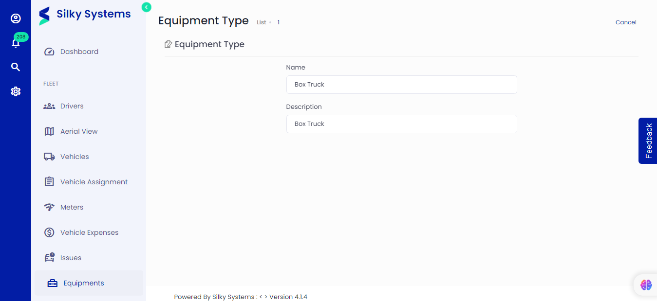Edit Equipment Types