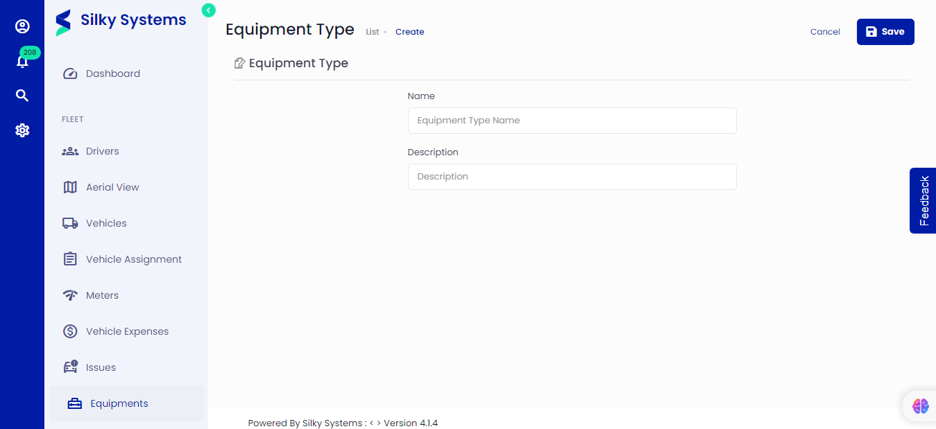 Create Equipment Types