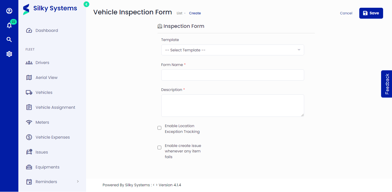 Create Inspection Form