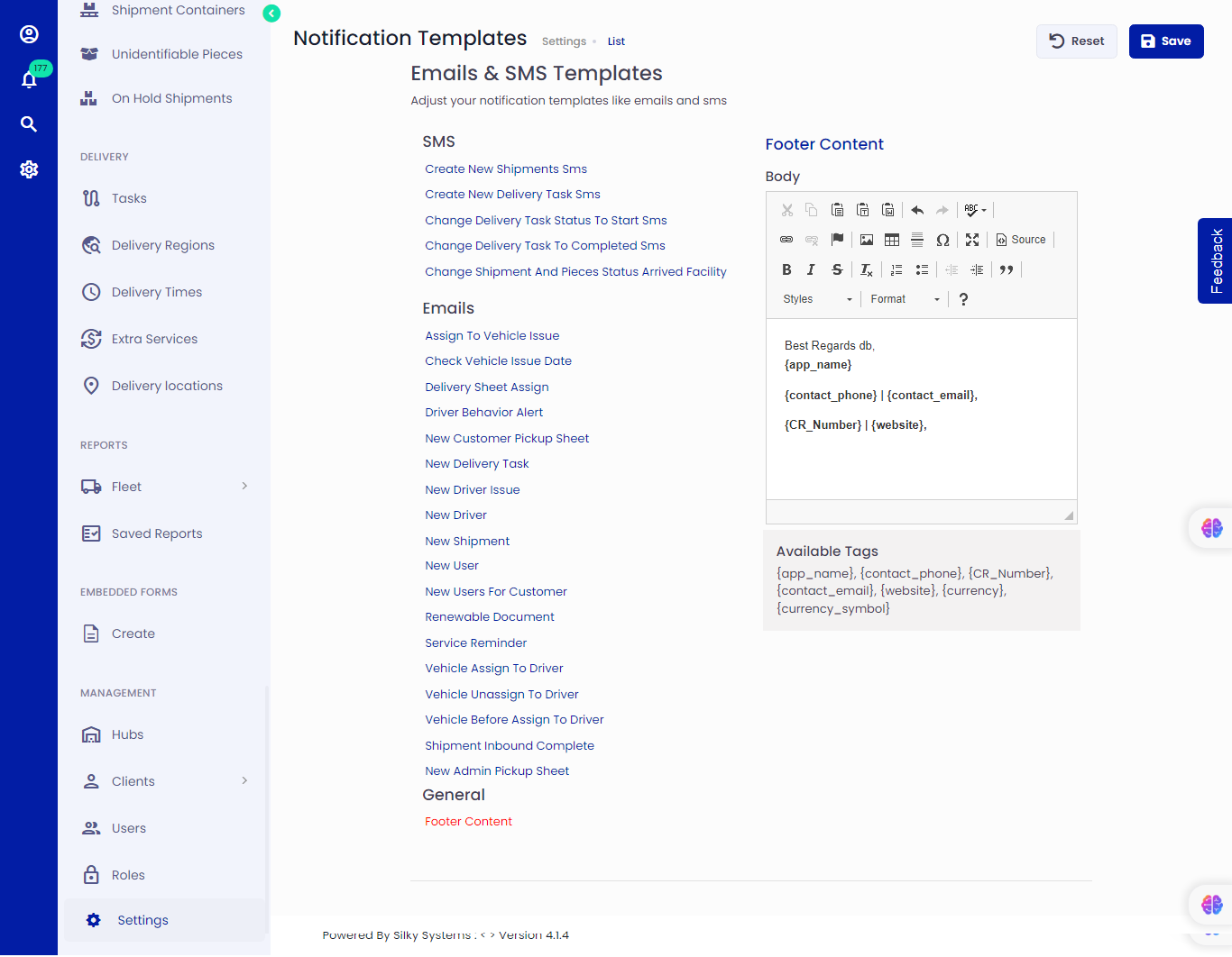 Notification Template