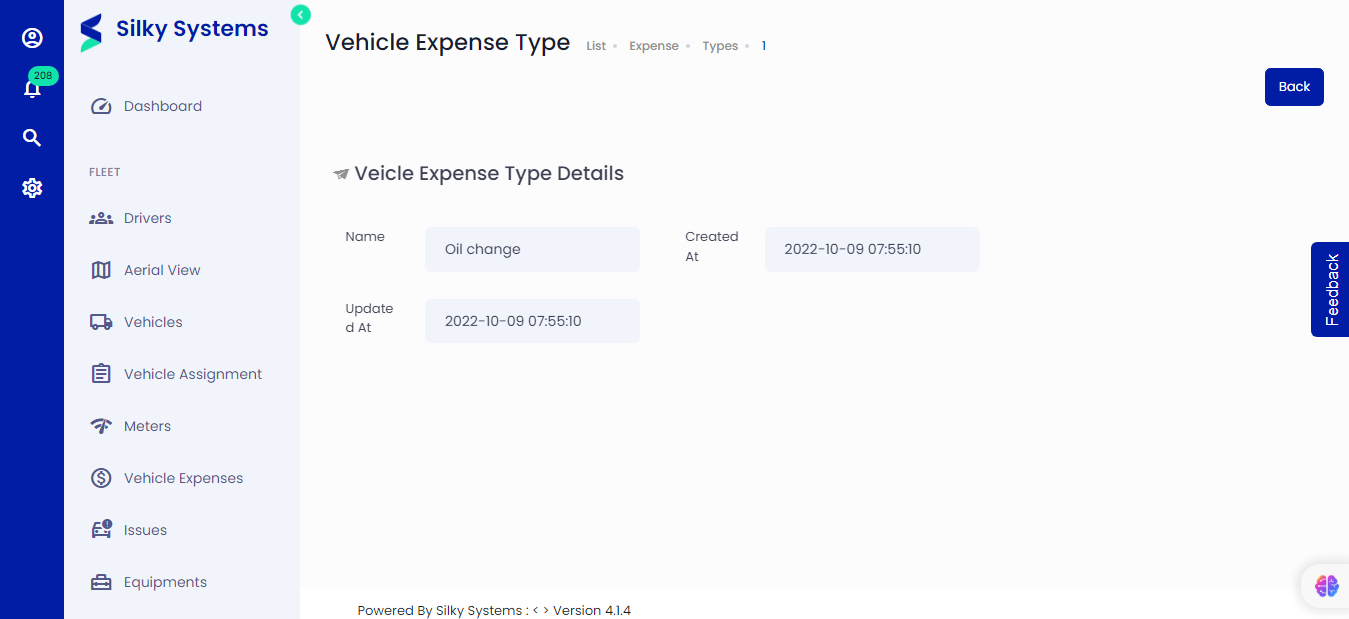 Edit Vehicle Expense Types