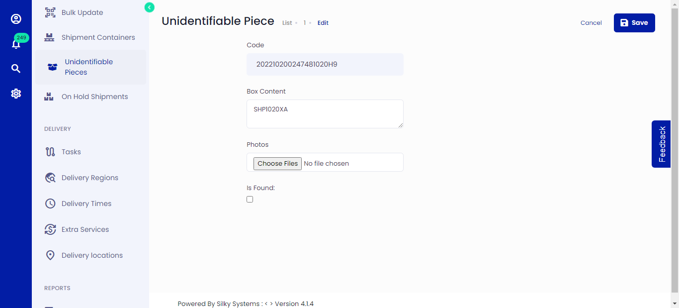 Unidentifiable Piece List
