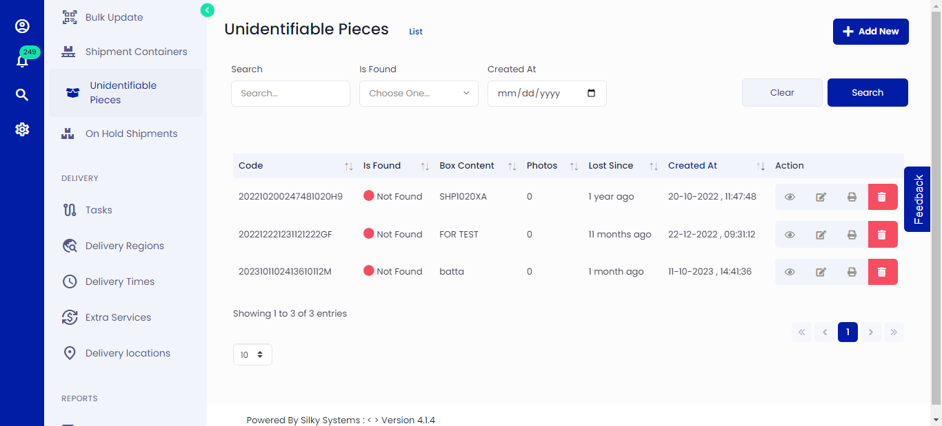Unidentifiable Piece List