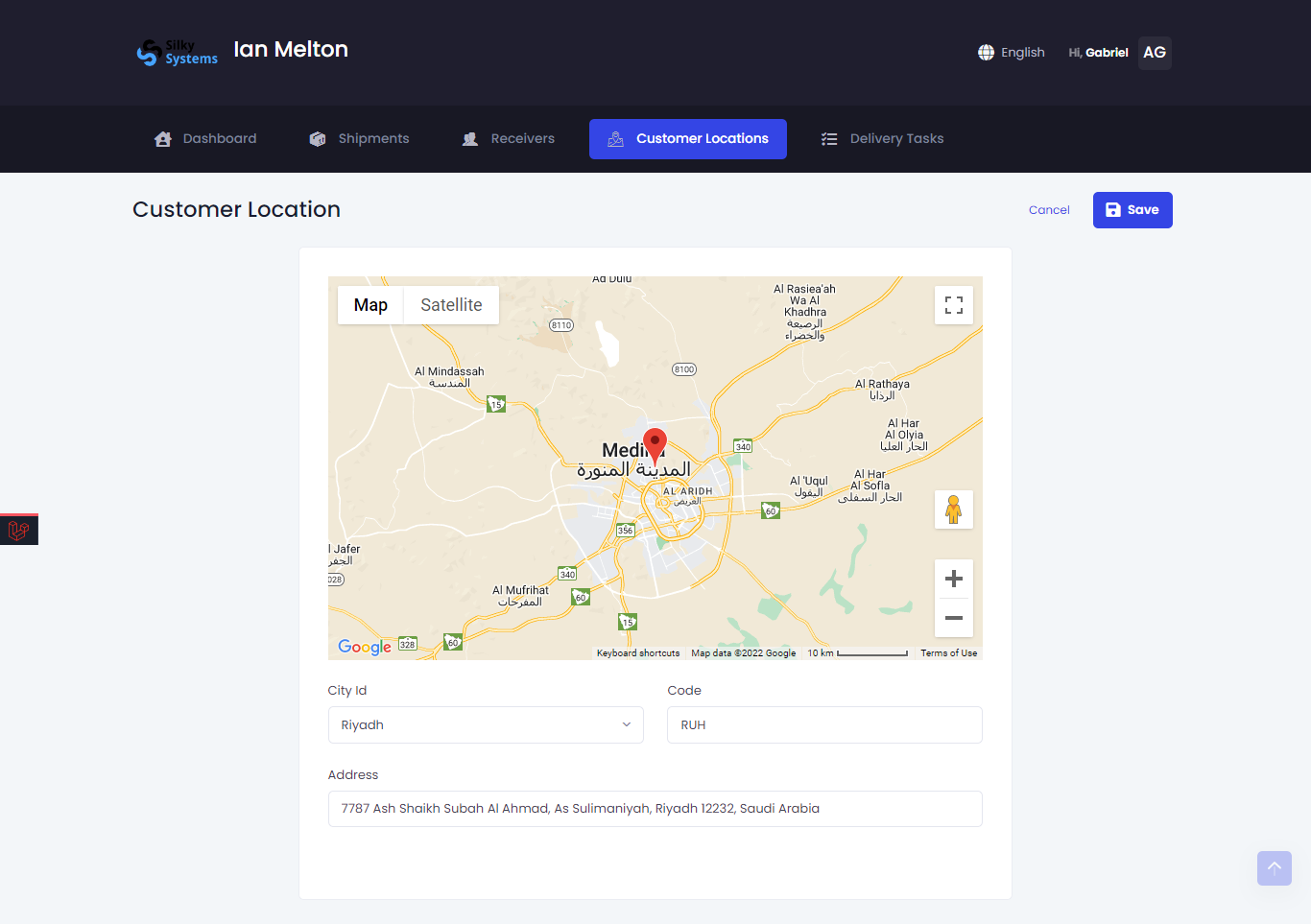 Edit Customer Location